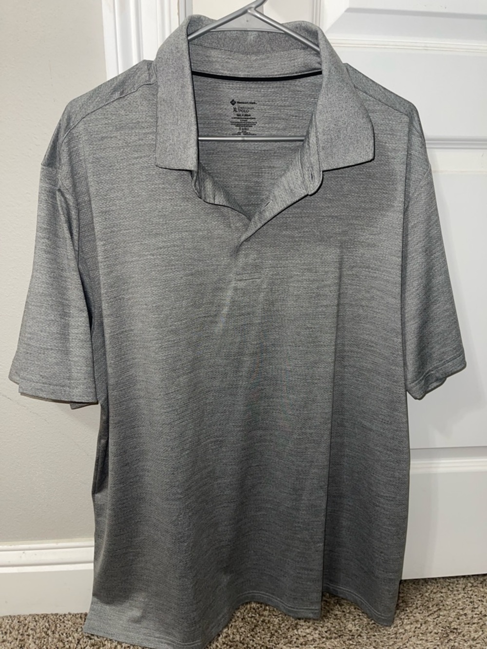 Men's Grey Performance Polo Shirt